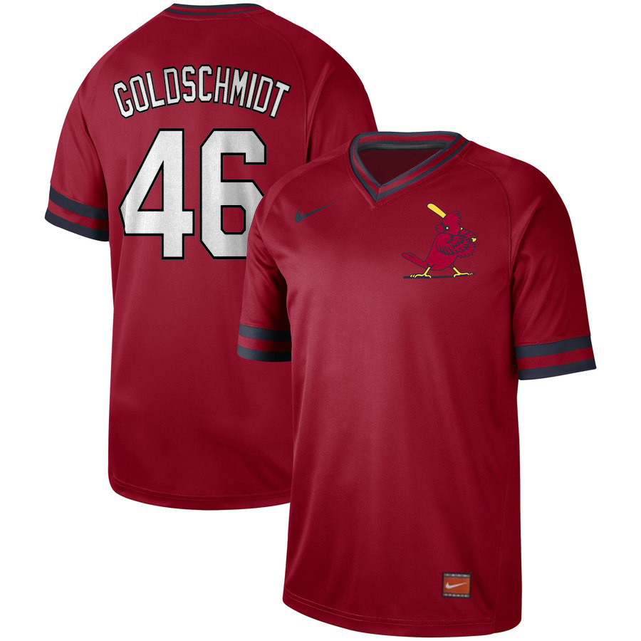 Men's St. Louis Cardinals #46 Paul Goldschmidt Red Cooperstown Collection Legend Stitched MLB Jersey